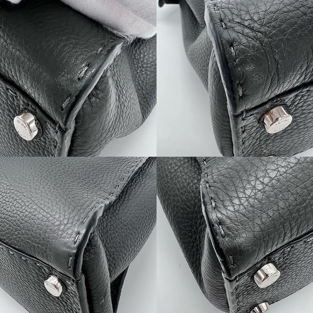 Authentic Fendi Peekaboo Medium Selleria soft Calf leather top handle bag - Picture 6 of 9